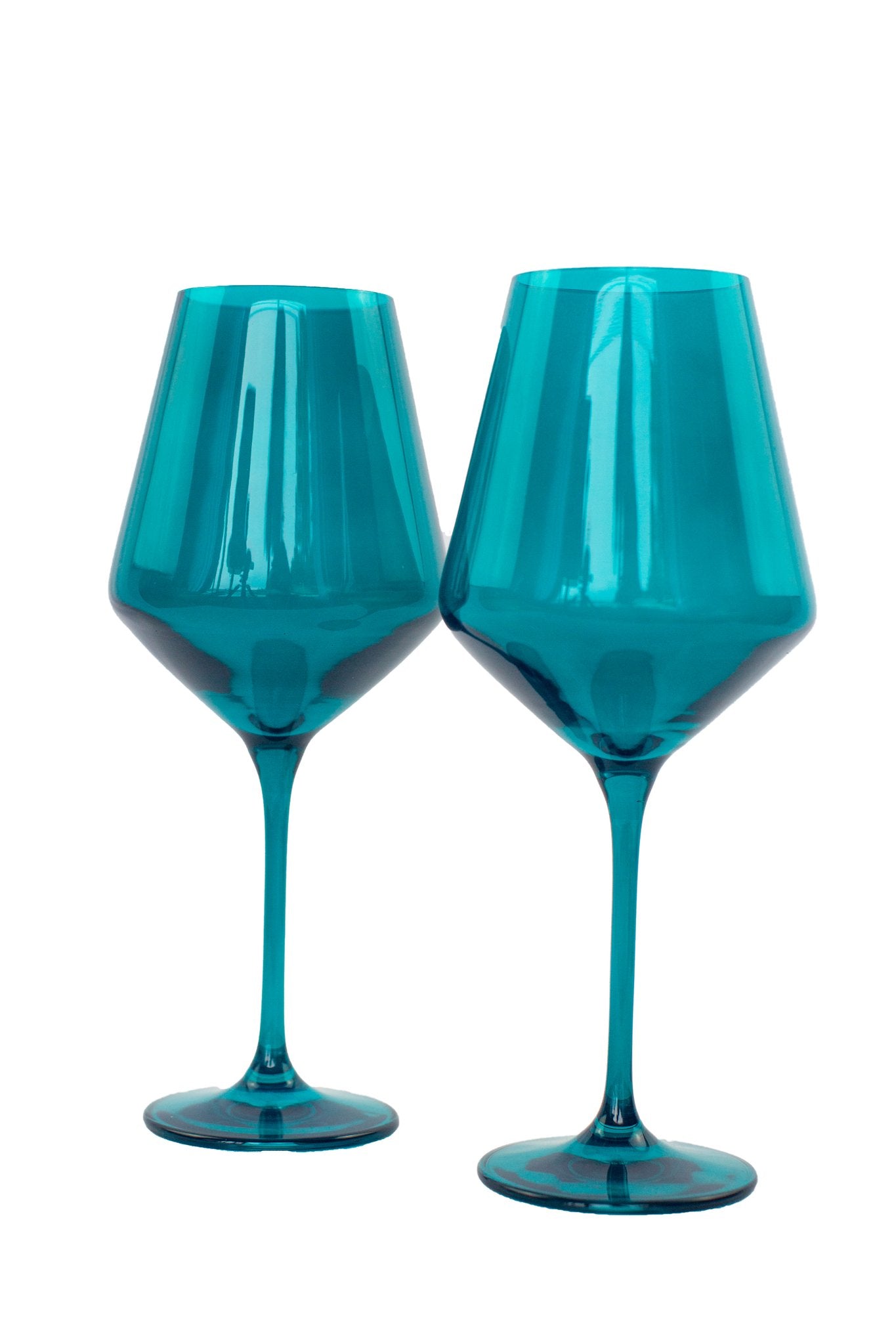Estelle Colored Glass Stemware Glasses (Set of 6)