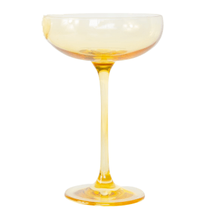 Estelle Colored Glass Champagne Coupes (Set of 6)