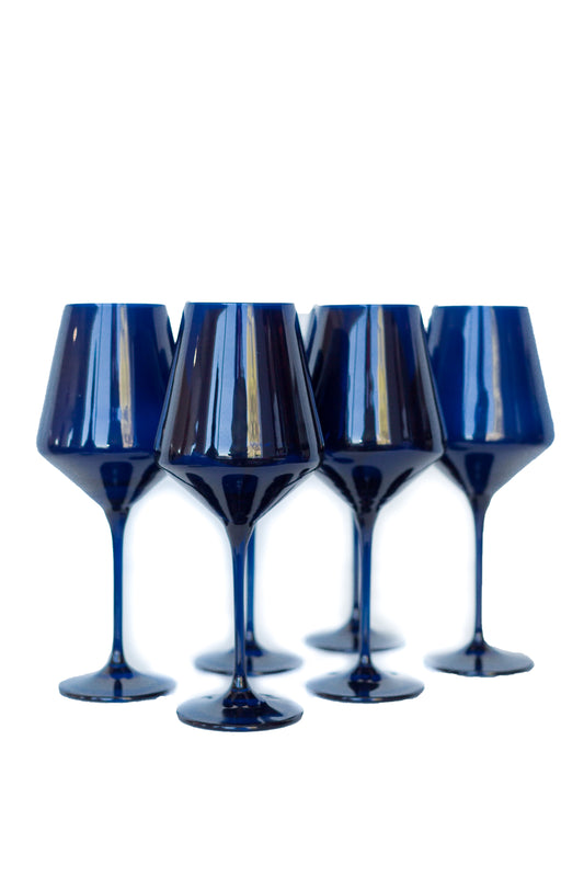 Estelle Colored Glass Stemware Glasses (Set of 6)