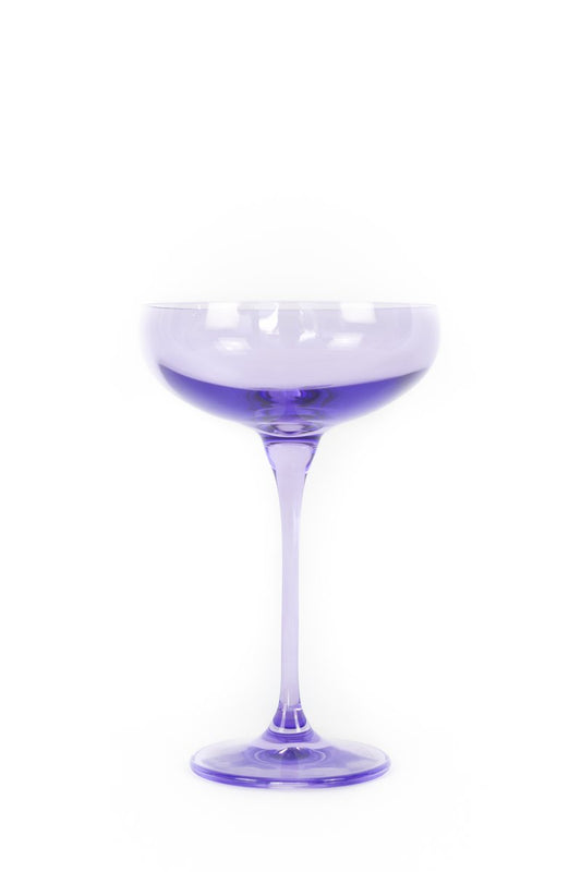Estelle Colored Glass Champagne Coupes (Set of 6)