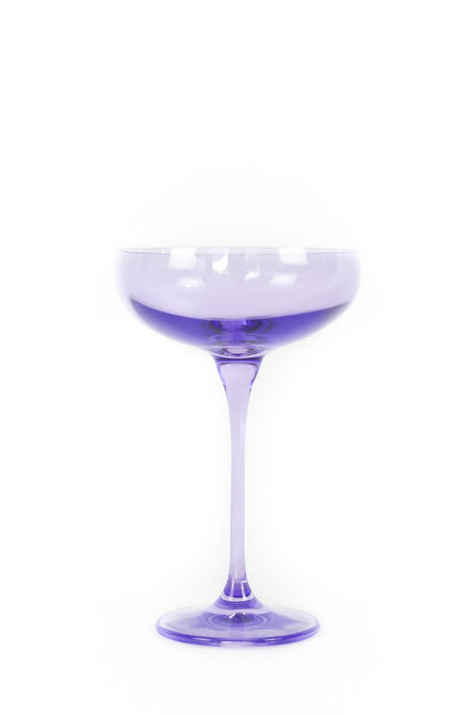 Estelle Colored Glass Champagne Coupes (Set of 6)